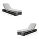 preview thumbnail 56 of 112, Patio Recline Chairs Adjustable Chaise Lounge with Cushions (Set of 2)