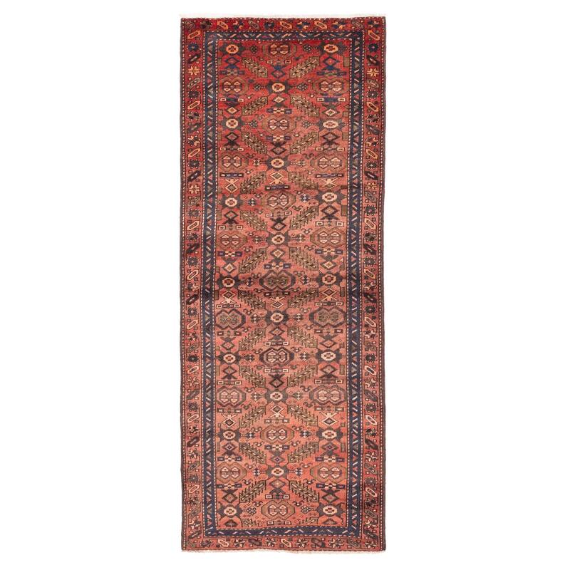 ECARPETGALLERY Hand-knotted Andelz Dark Copper Wool Rug - 3'7 x 9'8