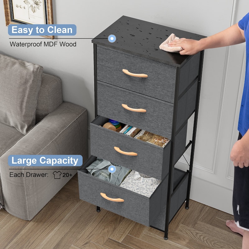 Crestlive Products Household 5-Drawer Vertical Dresser Storage Chest