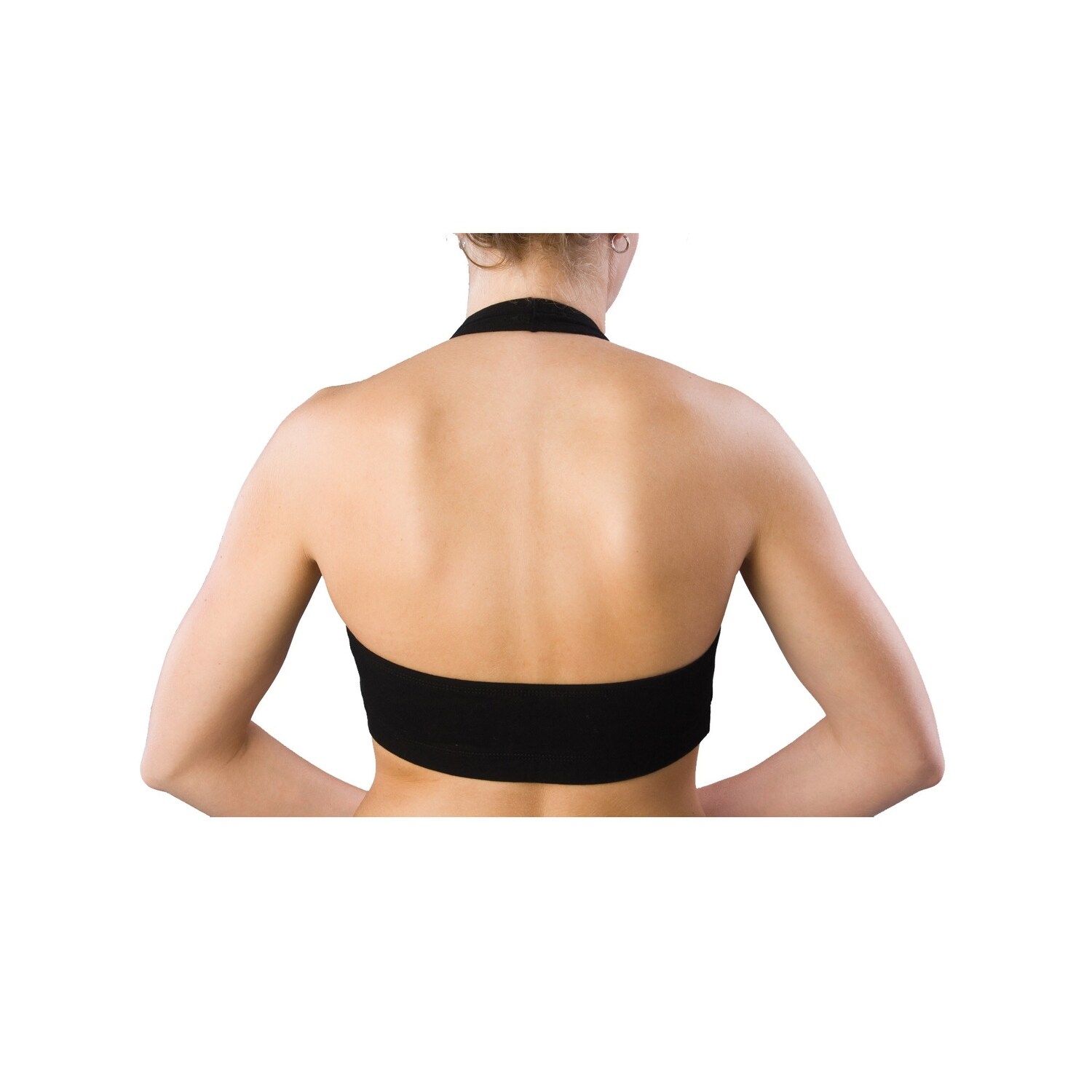 backless halter sports bra