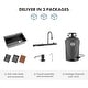 preview thumbnail 6 of 39, Lefton 304 Stainless Steel Waterfall Kitchen Sink Set with Pull-down Faucet KS2206 (Series)
