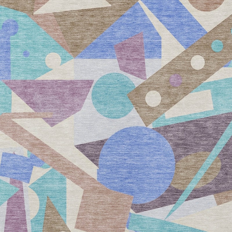 HomeRoots Geometric Modern Rectangle Outdoor Rug