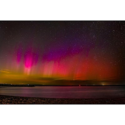 Beach Sunset at Night Photography by Wayne Collamore Art Poster - Print On Demand - 24 x 36 Inch