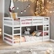 preview thumbnail 2 of 9, Functional And Aesthetic Design Twin Over Twin Wooden Bunk Bed with Ladder, White