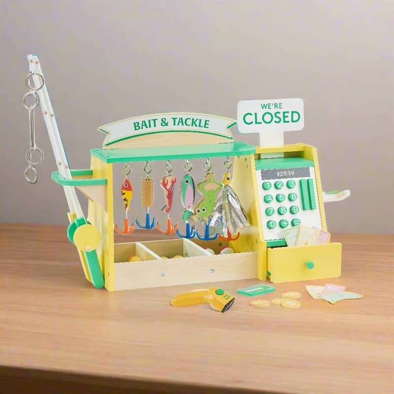 Teamson Kids My Little Helper Fishing Shop & Accessories - Green
