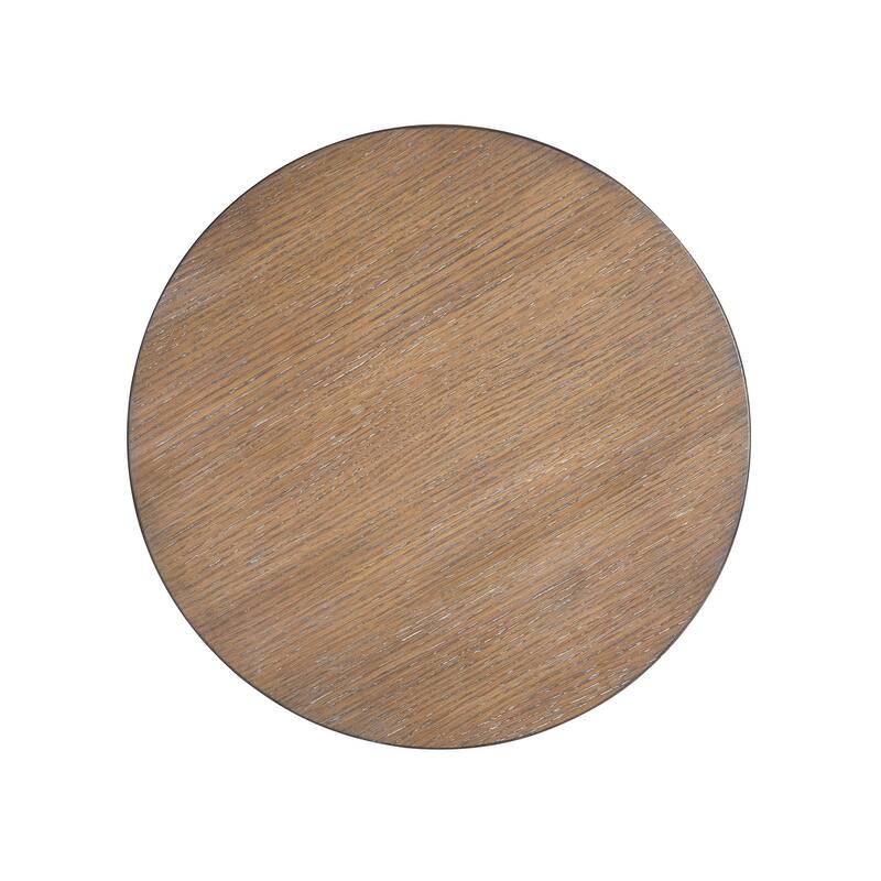 Magnussen Home Lansbury Antique Wheat Round Accent End Table - 16''W x 16''D x 24''H