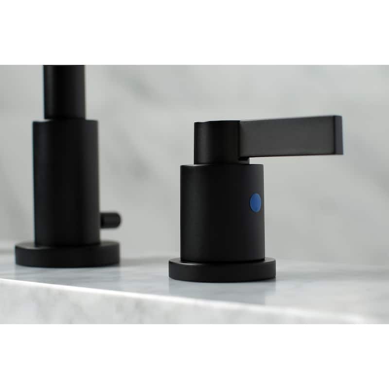 Kingston Brass NuvoFusion Two-Handle 3-Hole Deck Mount Widespread Bathroom Faucet