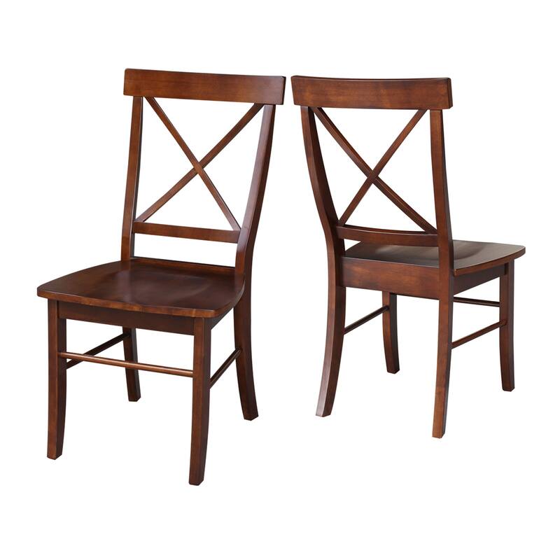 Set of Two X-Back Dining Chairs