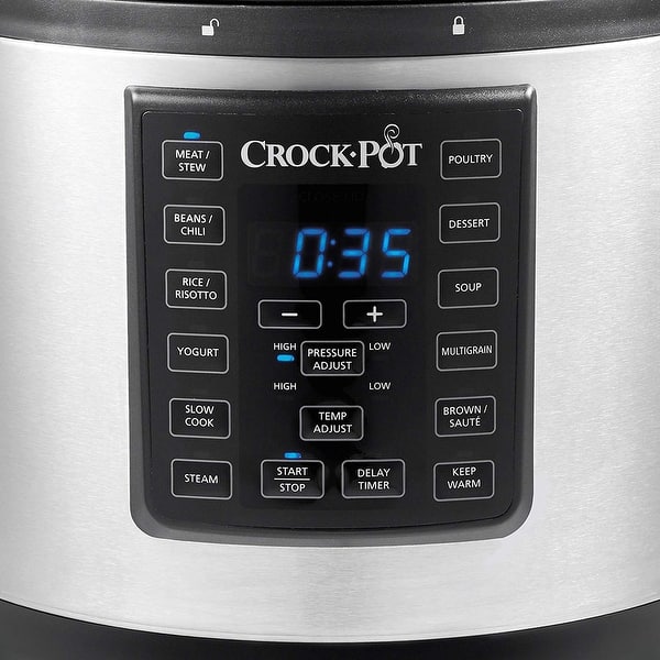 Crock-Pot 8-Quart Multi-Use XL Express Crock Programmable Slow Cooker and  Pressure Cooker with Manual Pressure, Boil & Simmer, Black Stainless