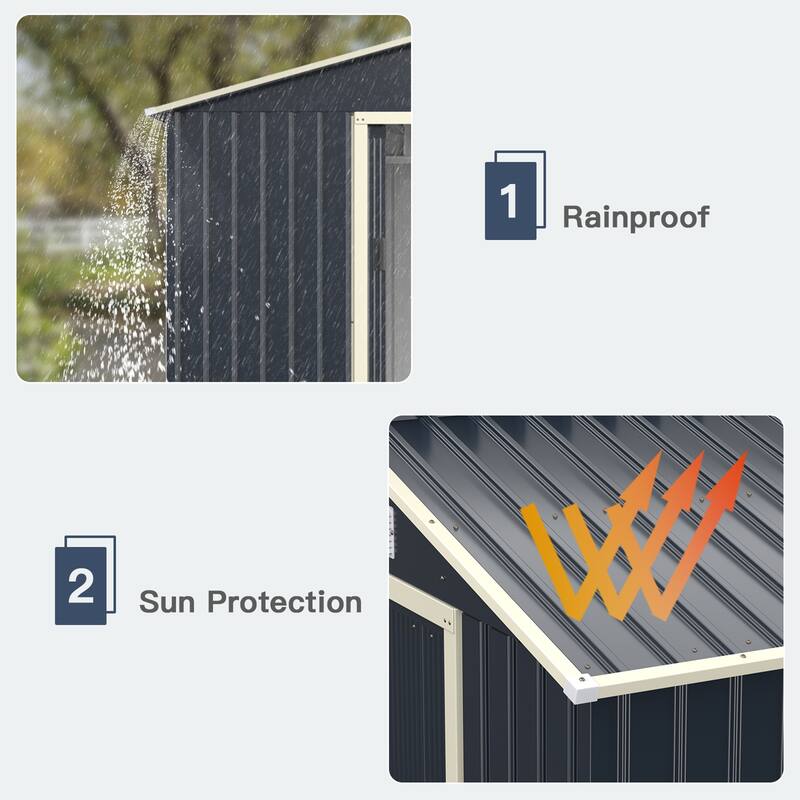 Gymax Outdoor Tool Storage Shed Large Utility Storage House w/ Sliding