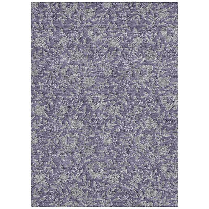 HomeRoots Floral Transitional Rectangle Outdoor Rug