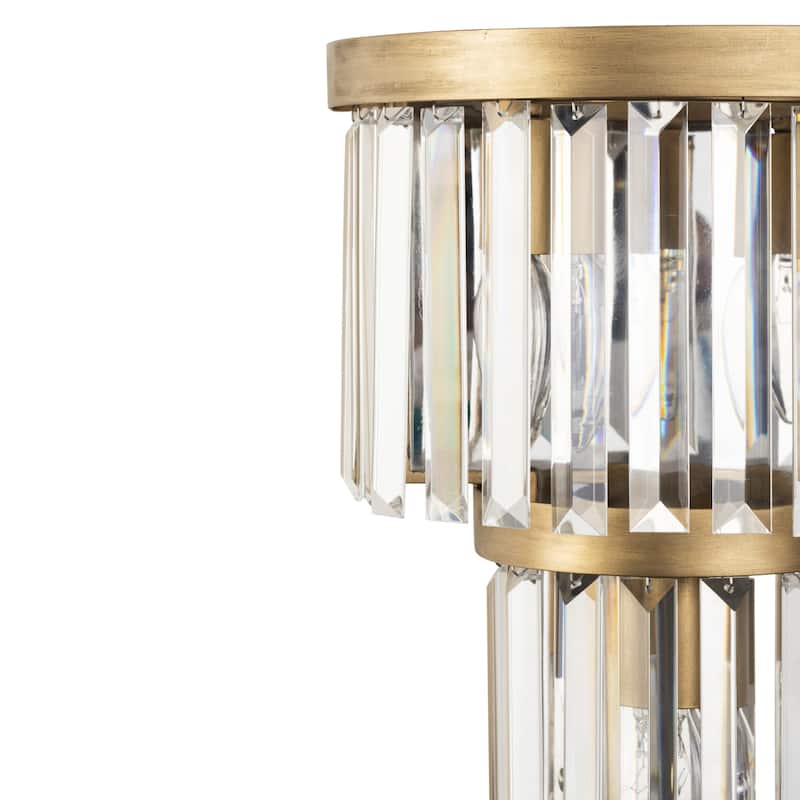 Varaluz Social Club 3-Light 2-Tier Crystal Wall Sconce - Havana Gold