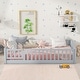 preview thumbnail 165 of 173, Toddler Floor Bed with Fence and Door, Montessori Platform Floorbed with Safety Guardrails for Children Boys Girls Kids Playroom