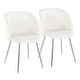 preview thumbnail 72 of 131, Silver Orchid Harding Upholstered Dining Chairs (Set of 2) - N/A White Faux Leather/Chrome