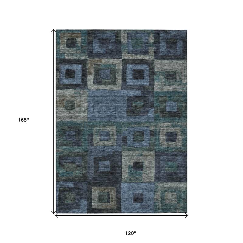 HomeRoots Geometric Transitional Rectangle Outdoor Rug