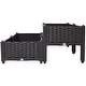 preview thumbnail 5 of 10, GDFStudio - Outdoor/Indoor 4-Piece Self-Watering Raised Garden Bed Planter Box with Legs for Vegetables, Herbs and Flowers