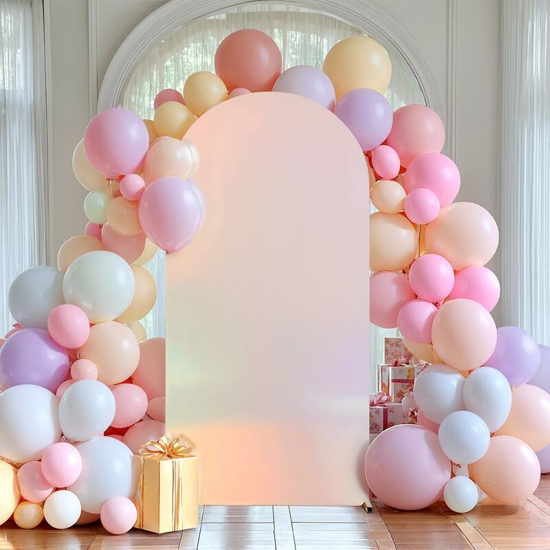 Wedding Arch Cover Double-Sided Spandex Fitted Arch Stand Covers Stretchy Backdrop Cover for Balloon Arches Birthday