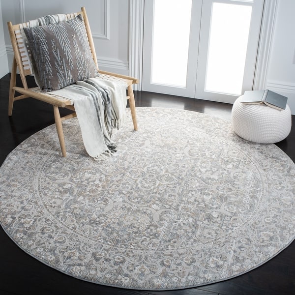 slide 2 of 12, SAFAVIEH Webster Feige Vintage Rug 6'7" Round - Grey/Beige - Round