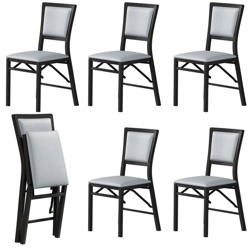VECELO Folding Dining Chairs Set of 2/4/6 with Cushion Parson Classic Upholstered Folding Chairs Modern 33" Parson Chairs
