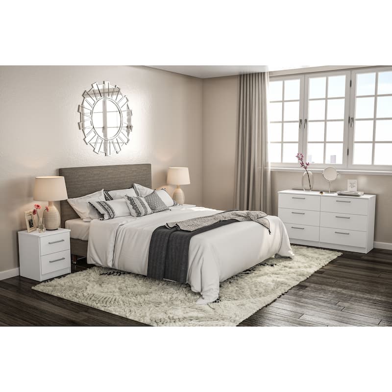 Polifurniture Juliette Modern 2 Drawer Nightstand
