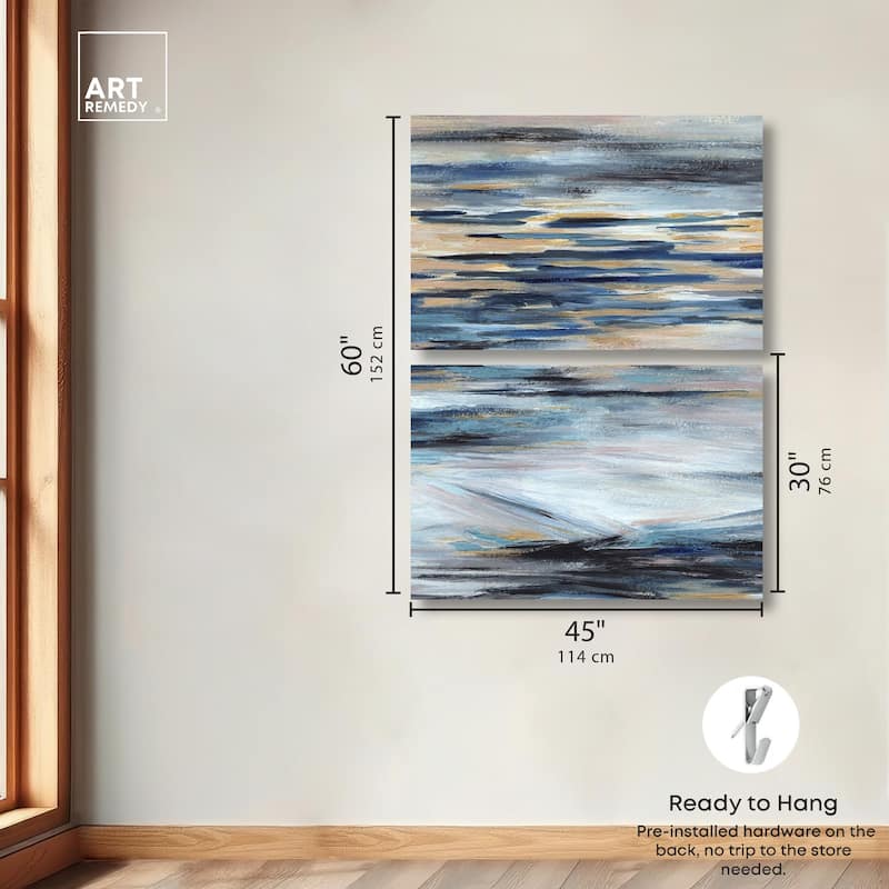 Endless Sea Canvas Set of 2 by Art Remedy, Gallery Wrapped