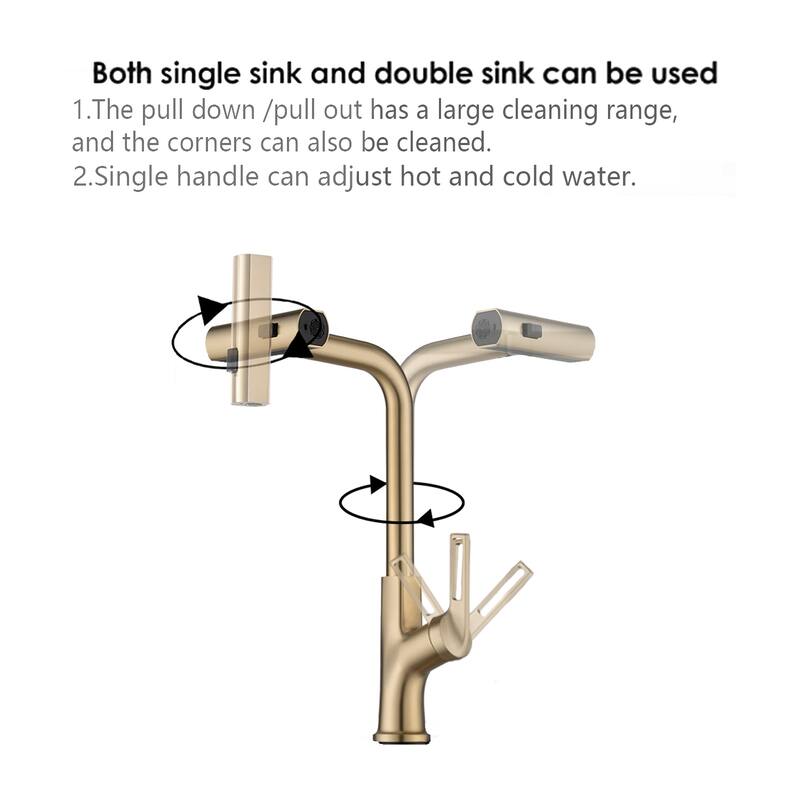 Topcraft Stainless Steel Pull Down Kitchen Faucet