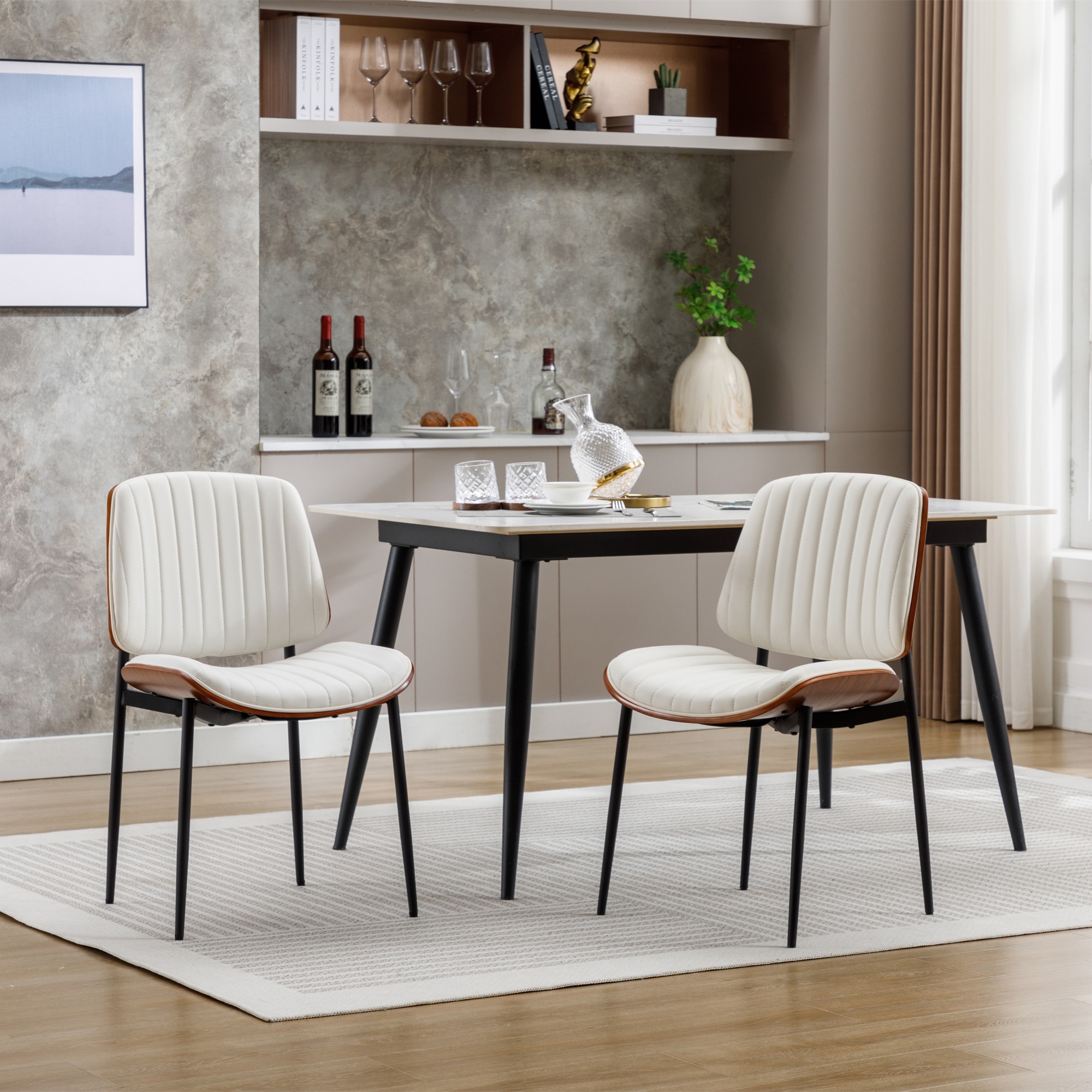 Pink faux leather dining chairs cheap