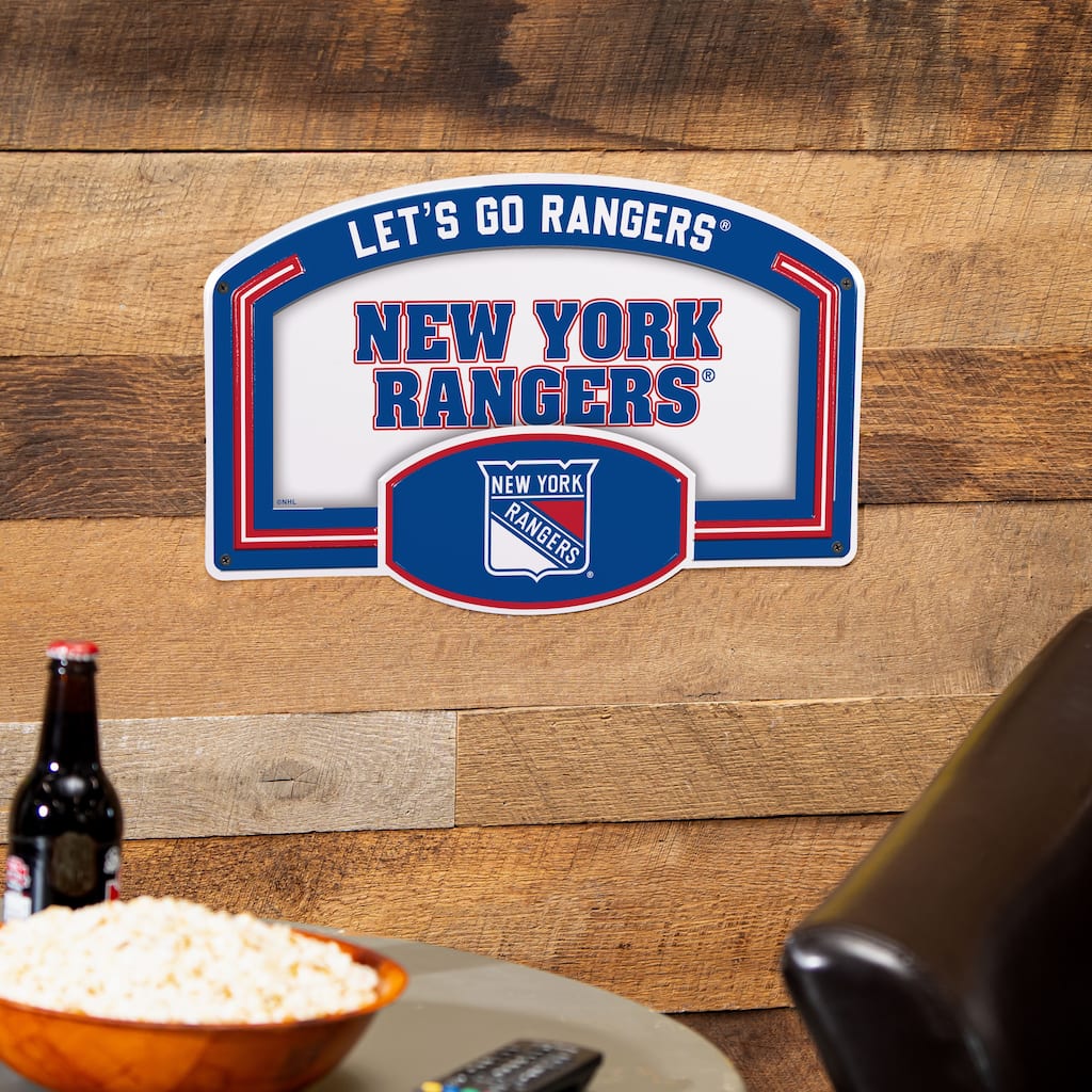 New York Rangers Embossed Steel Wall Sign, 11" x 17"