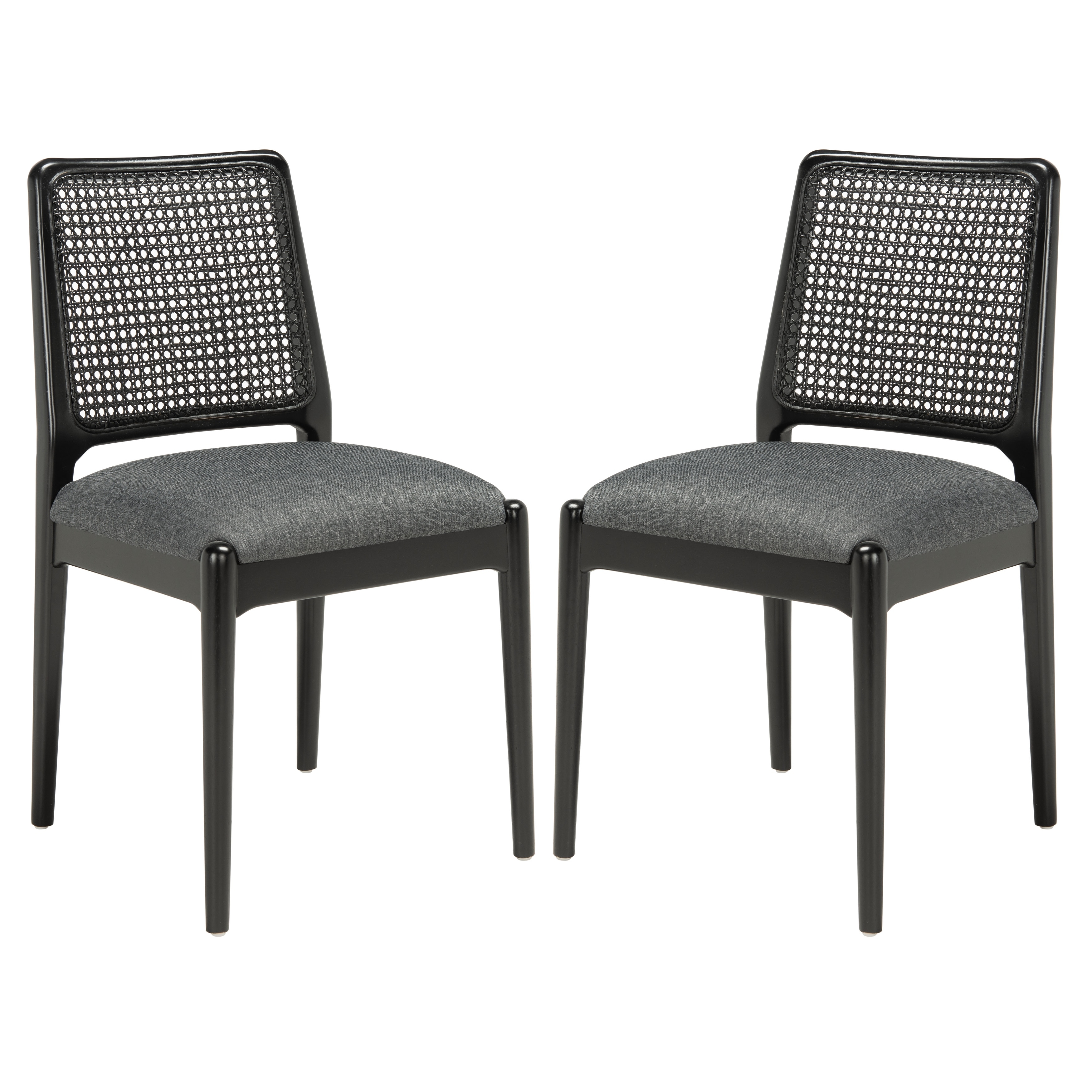 SAFAVIEH Reinhardt Rattan Cushion Dining Chair (Set of 2) - 19