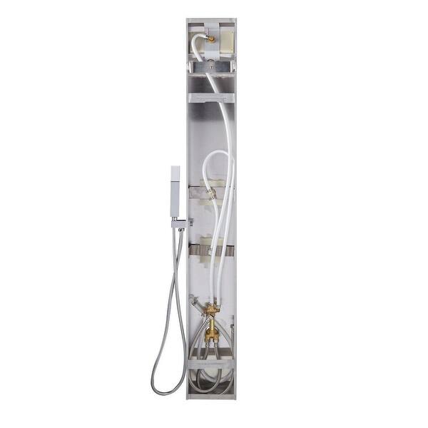 Signature Hardware 400732 Carrollton Thermostatic Outdoor Shower Panel White Powder Coat Overstock 32314732