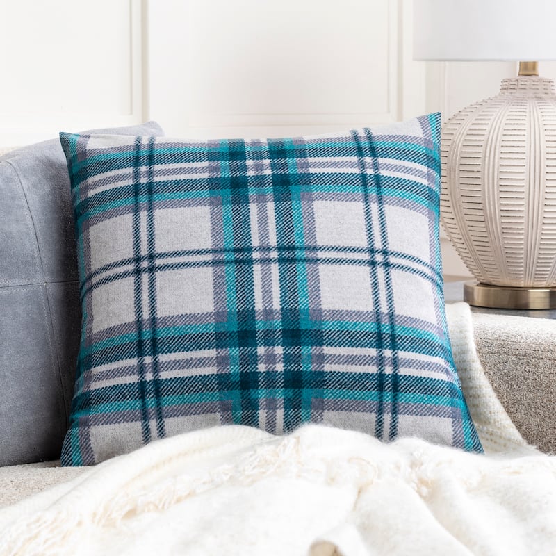 Artistic Weavers Kip Classic Plaid Knit 22-inch Throw Pillow