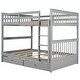 preview thumbnail 49 of 105, Modern Style Wooden Bunk Bed with Ladders and Two Storage Drawers