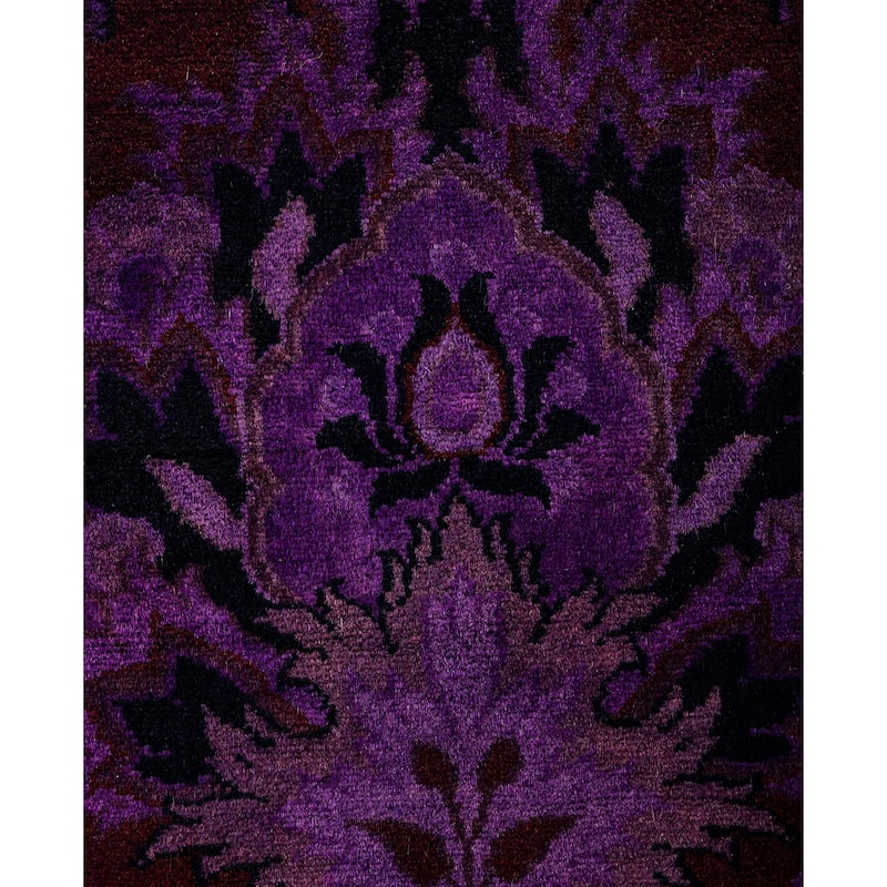 Overdyed One-of-a-Kind Hand-Knotted Area Rug - Purple - 8' 1" x 10' 3"