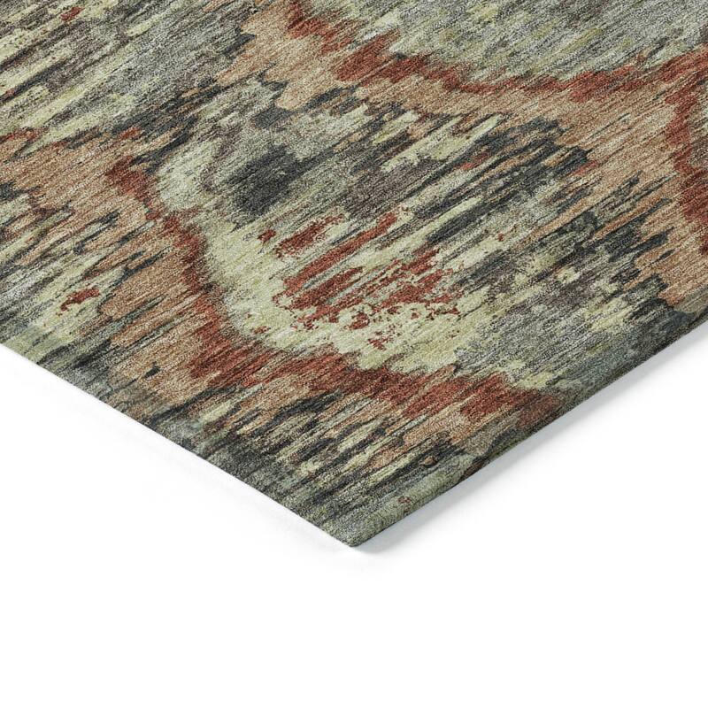 Machine Washable Indoor/ Outdoor Chantille Contemporary Abstract Rug