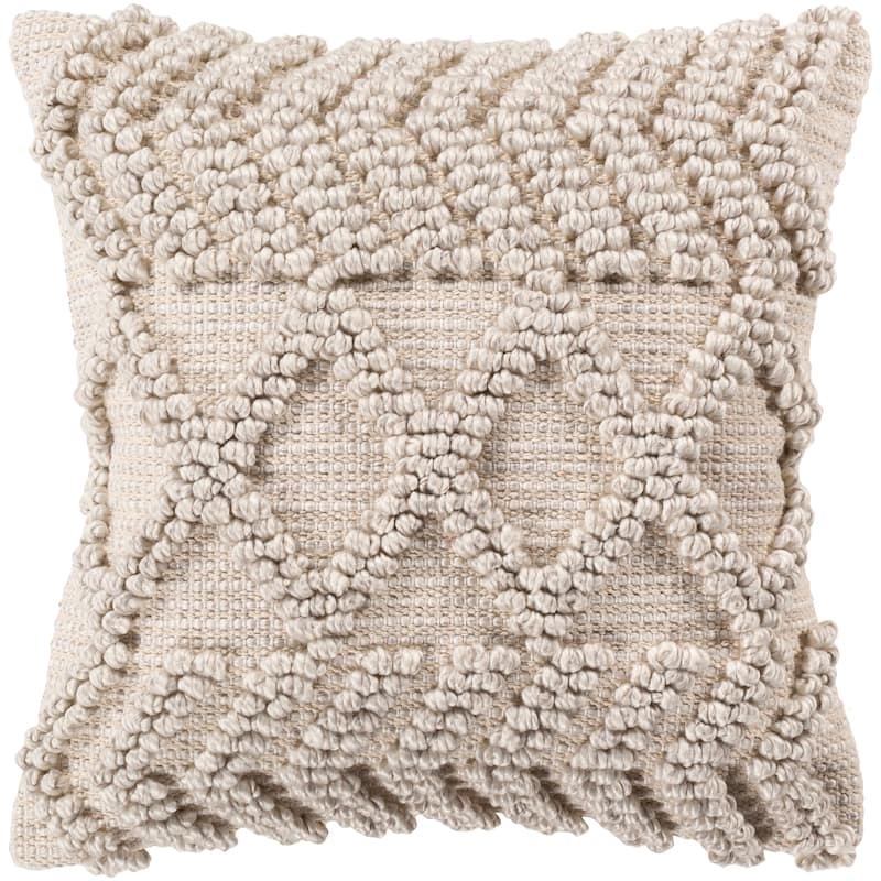 Livabliss Audra Bohemian Textured Throw Pillow - 18"H x 18"W - Cover Only