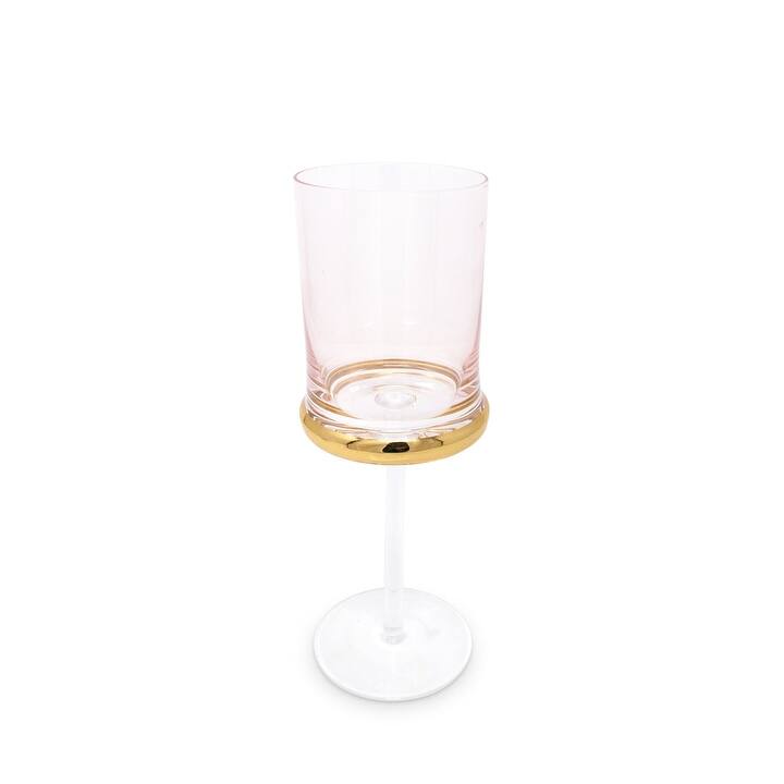 Glasses with Gold Ring, Set of 6