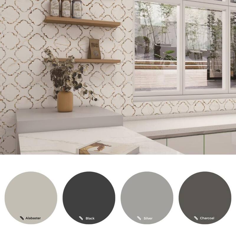 The Tile Life Delphi Pearl 12x12 Glass Backsplash Wall Tile