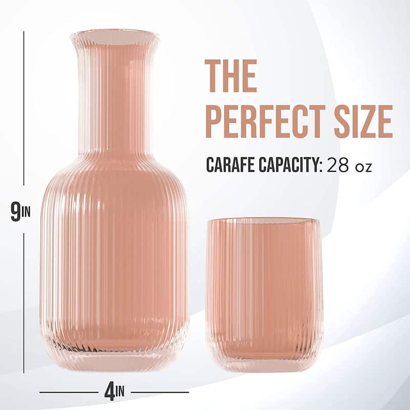 American Atelier Bedside Water Carafe with Tumbler Lid