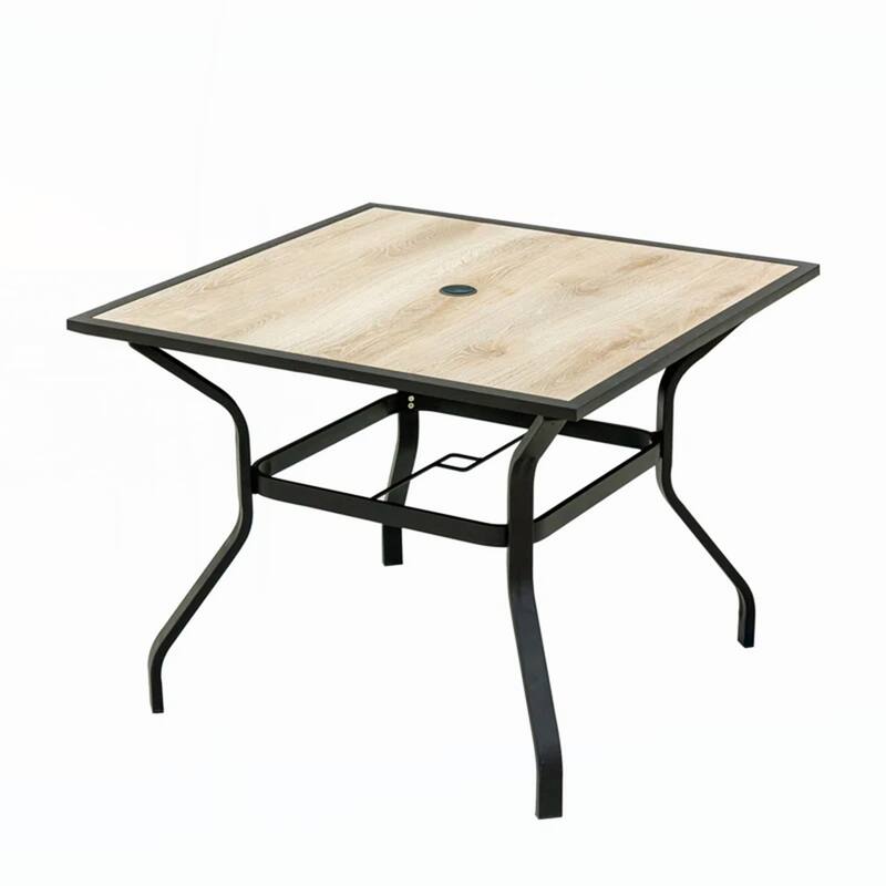 Outdoor Patio Dining Table with Umbrella Hole
