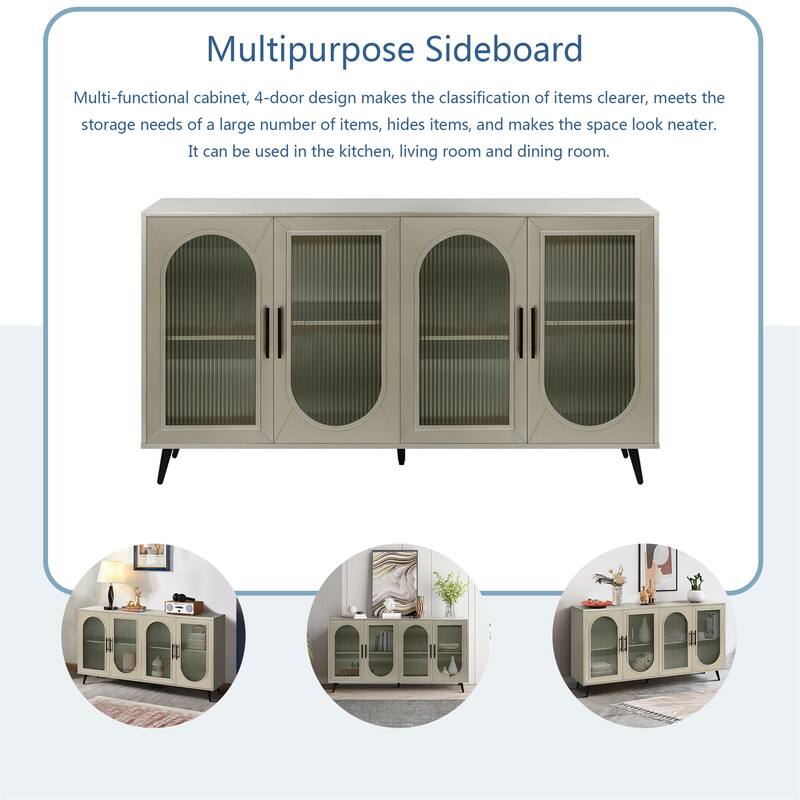 Stroage Sideboard With Glass Door