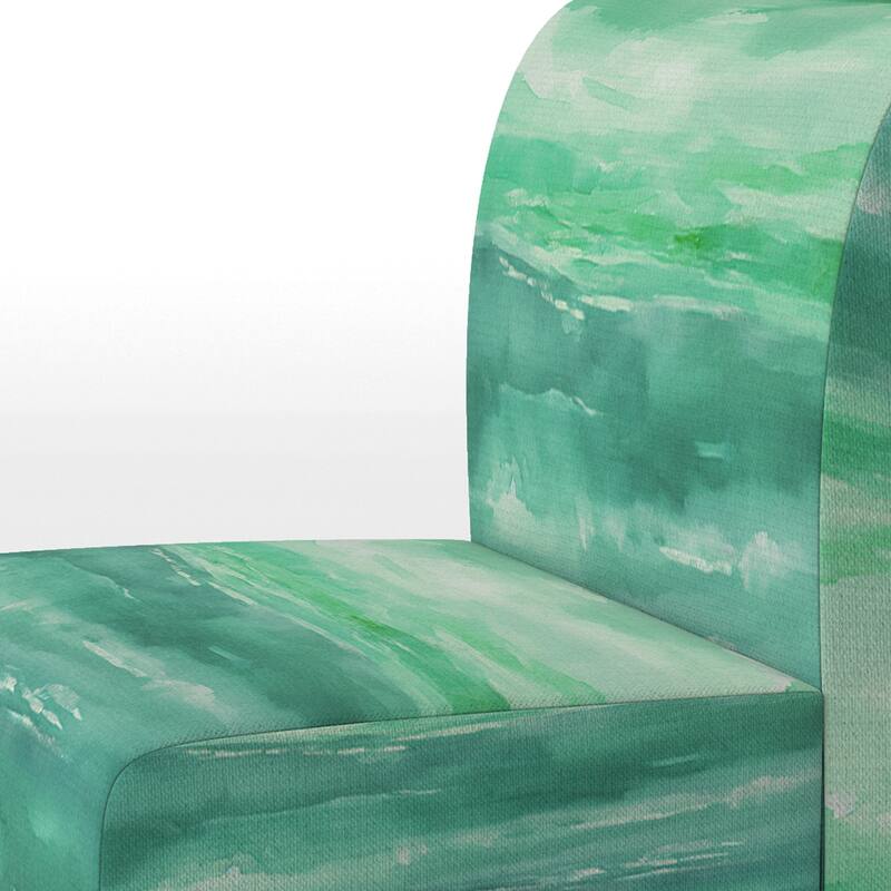 Designart "From the Shore" Upholstered Beach Accent Chair - Nautical & Coastal Arm Chair For Bedroom