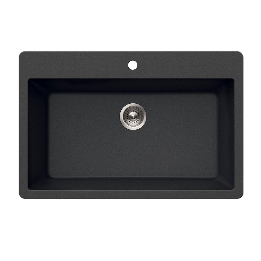 Houzer V-300 Quartztone 33" Drop In Single Basin Granite Composite