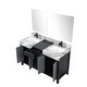 preview thumbnail 35 of 157, Lexora Zilara Bathroom Vanity Complete Set in Black and Grey with Faucet