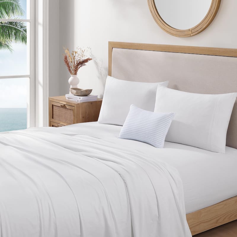 Tommy Bahama Orchid Bay Stripe Blue Throw Pillow