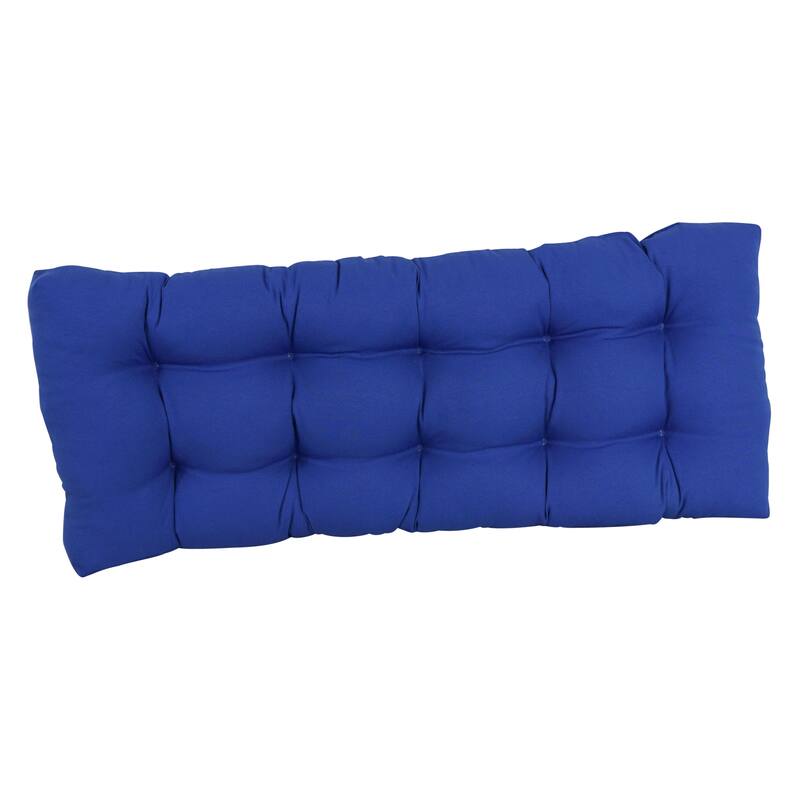 Solid Twill Tufted Indoor Bench Cushion (Multiple widths from 42 to 60 inch)