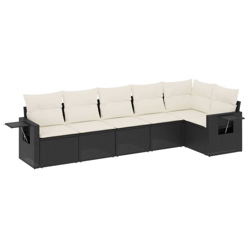 vidaXL Garden Sofa Set Black