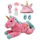 preview thumbnail 2 of 3, New Adventures Little Darlings: 15" Hop On Baby Set - Pink