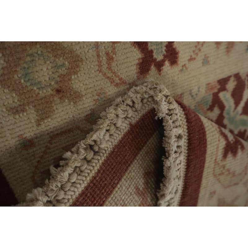 Hand Knotted Oriental 100% Wool Carpet Traditional All-Over Oranges & Rust Ziegler Area Rug - 3' 2'' X 2' 0''