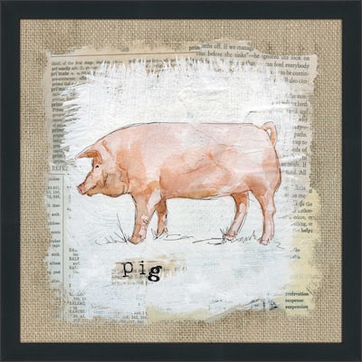 "Burlap Pig" by Carol Robinson Print on Acrylic.