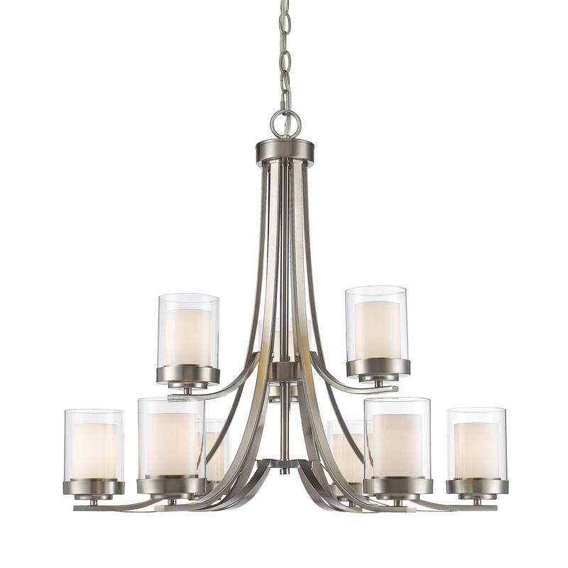 Bellevue ZCH74741 Sylvia 9 Light 31" Wide Pillar Candle Style - Brushed Nickel